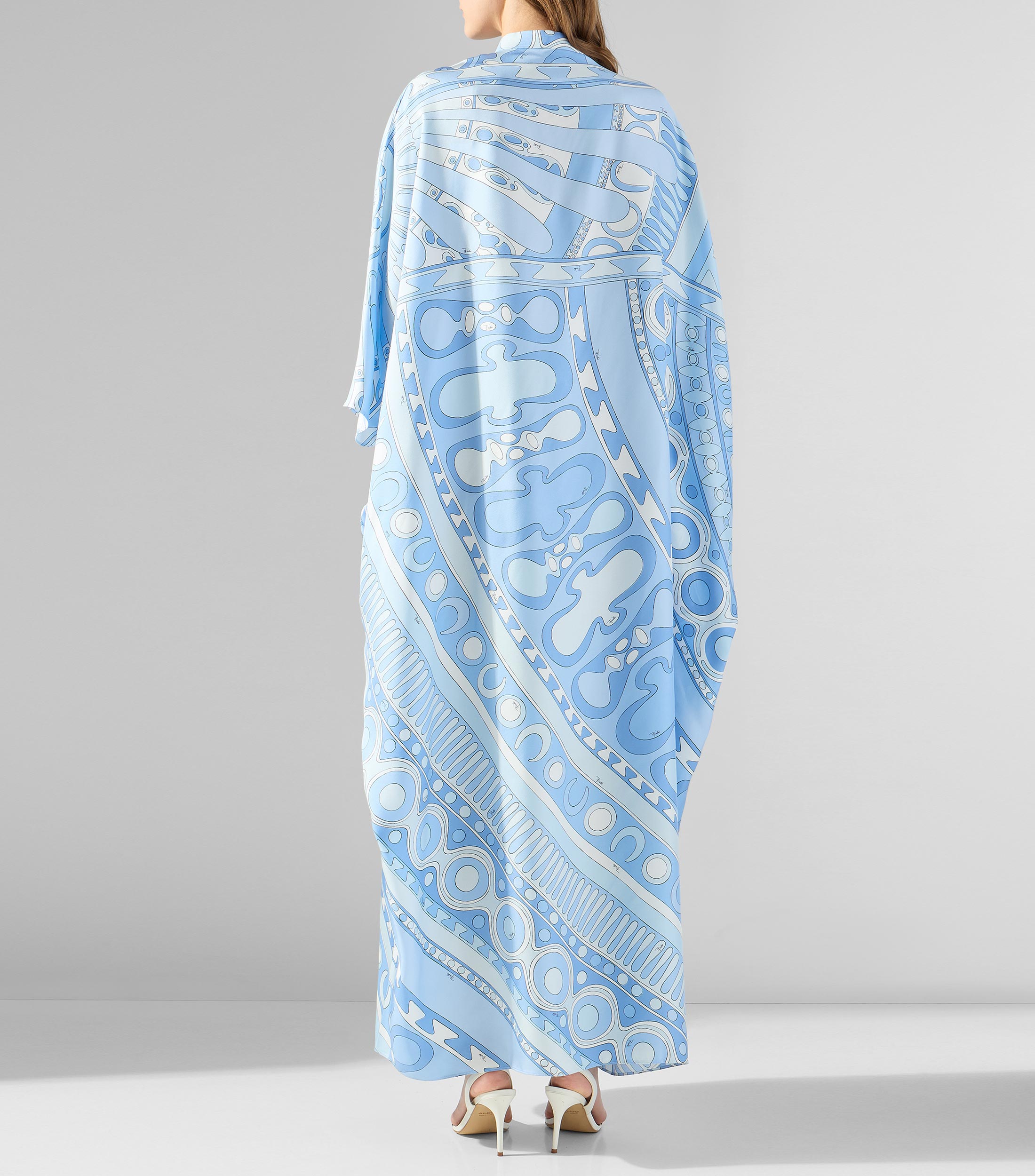 Kaftan estampado con manga corta Mujer